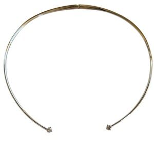 Nadri Necklace Cubic Zirconia Collar Rare Silver Plated High End Designer Mod